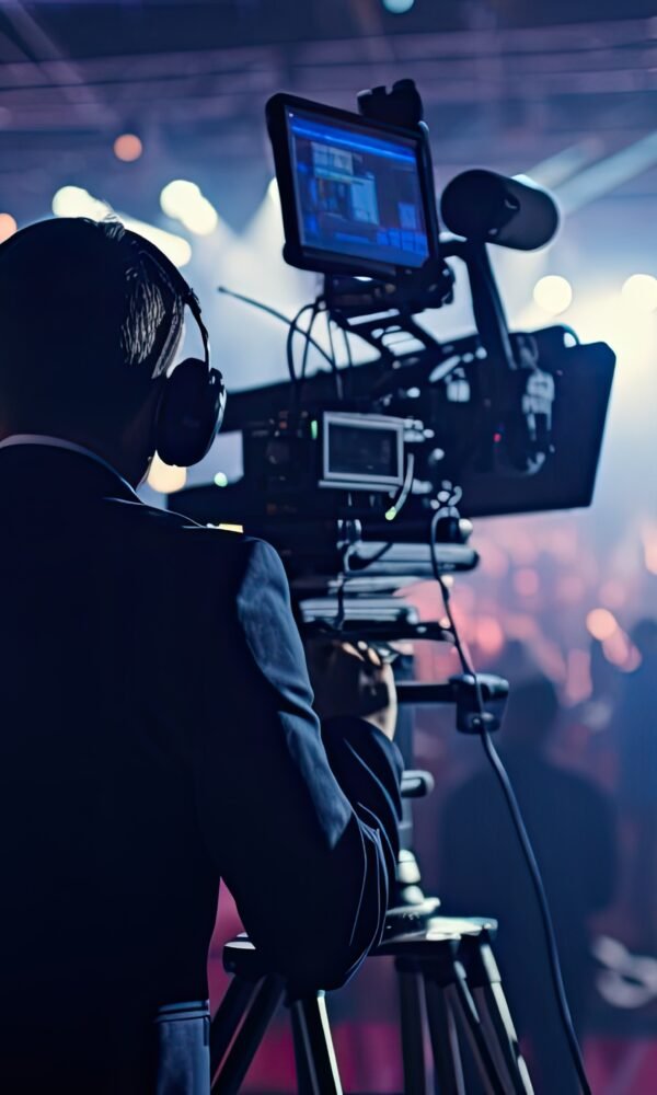 Vecteezy experienced cameraman recording live event news studio with 27101738 600x1000